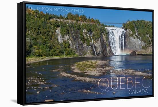 Quebec, Canada - Montmorency Falls-Lantern Press-Framed Stretched Canvas