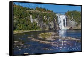 Quebec, Canada - Montmorency Falls-Lantern Press-Framed Stretched Canvas