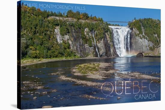 Quebec, Canada - Montmorency Falls-Lantern Press-Stretched Canvas