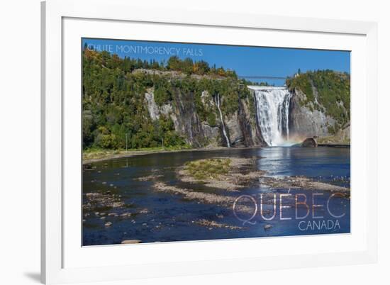 Quebec, Canada - Montmorency Falls-Lantern Press-Framed Art Print