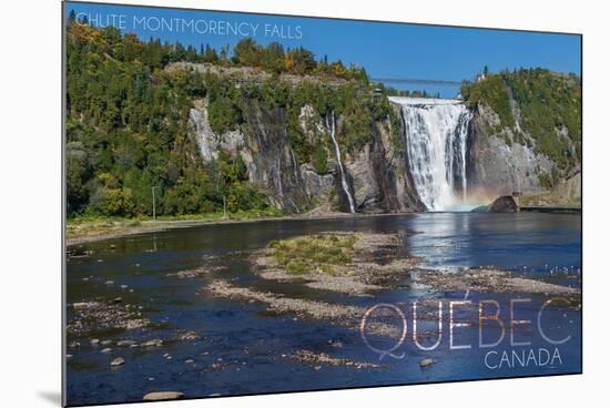 Quebec, Canada - Montmorency Falls-Lantern Press-Mounted Art Print