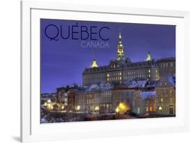 Quebec, Canada - Rue Des Remparts-Lantern Press-Framed Art Print