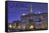 Quebec, Canada - Rue Des Remparts-Lantern Press-Framed Stretched Canvas