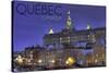 Quebec, Canada - Rue Des Remparts-Lantern Press-Stretched Canvas