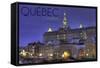 Quebec, Canada - Rue Des Remparts-Lantern Press-Framed Stretched Canvas