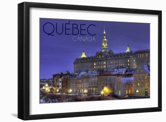 Quebec, Canada - Rue Des Remparts-Lantern Press-Framed Art Print