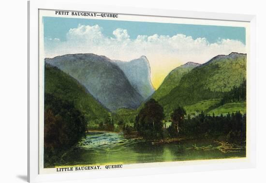 Quebec, Canada - Scenic View of Little Saugenay-Lantern Press-Framed Art Print