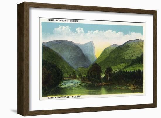 Quebec, Canada - Scenic View of Little Saugenay-Lantern Press-Framed Art Print