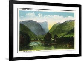 Quebec, Canada - Scenic View of Little Saugenay-Lantern Press-Framed Premium Giclee Print