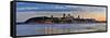 Quebec, Canada - Skyline at Sunset Panoramic-Lantern Press-Framed Stretched Canvas