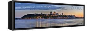 Quebec, Canada - Skyline at Sunset Panoramic-Lantern Press-Framed Stretched Canvas
