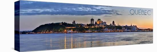 Quebec, Canada - Skyline at Sunset Panoramic-Lantern Press-Stretched Canvas