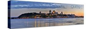 Quebec, Canada - Skyline at Sunset Panoramic-Lantern Press-Stretched Canvas