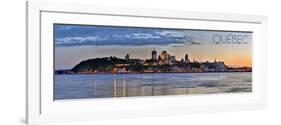 Quebec, Canada - Skyline at Sunset Panoramic-Lantern Press-Framed Premium Giclee Print