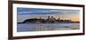 Quebec, Canada - Skyline at Sunset Panoramic-Lantern Press-Framed Premium Giclee Print