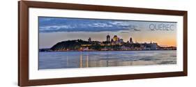 Quebec, Canada - Skyline at Sunset Panoramic-Lantern Press-Framed Premium Giclee Print
