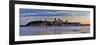 Quebec, Canada - Skyline at Sunset Panoramic-Lantern Press-Framed Premium Giclee Print