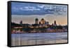 Quebec, Canada - Skyline at Sunset-Lantern Press-Framed Stretched Canvas