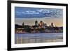 Quebec, Canada - Skyline at Sunset-Lantern Press-Framed Premium Giclee Print