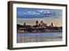 Quebec, Canada - Skyline at Sunset-Lantern Press-Framed Art Print