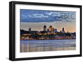 Quebec, Canada - Skyline at Sunset-Lantern Press-Framed Art Print