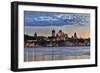 Quebec, Canada - Skyline at Sunset-Lantern Press-Framed Art Print