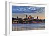 Quebec, Canada - Skyline at Sunset-Lantern Press-Framed Art Print