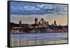 Quebec, Canada - Skyline at Sunset-Lantern Press-Framed Stretched Canvas