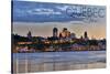 Quebec, Canada - Skyline at Sunset-Lantern Press-Stretched Canvas