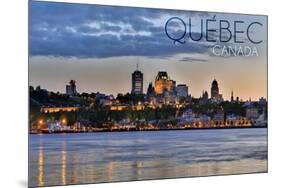 Quebec, Canada - Skyline at Sunset-Lantern Press-Mounted Art Print