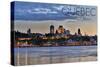 Quebec, Canada - Skyline at Sunset-Lantern Press-Stretched Canvas