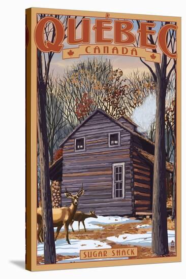 Quebec, Canada - Sugar Shack-Lantern Press-Stretched Canvas