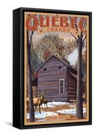 Quebec, Canada - Sugar Shack-Lantern Press-Framed Stretched Canvas