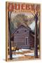 Quebec, Canada - Sugar Shack-Lantern Press-Stretched Canvas