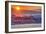 Quebec, Canada - Sunset over City-Lantern Press-Framed Art Print