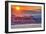 Quebec, Canada - Sunset over City-Lantern Press-Framed Art Print