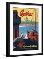 Quebec Chateau Frontenac-Vintage Apple Collection-Framed Premium Giclee Print
