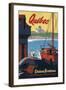 Quebec Chateau Frontenac-Vintage Apple Collection-Framed Giclee Print