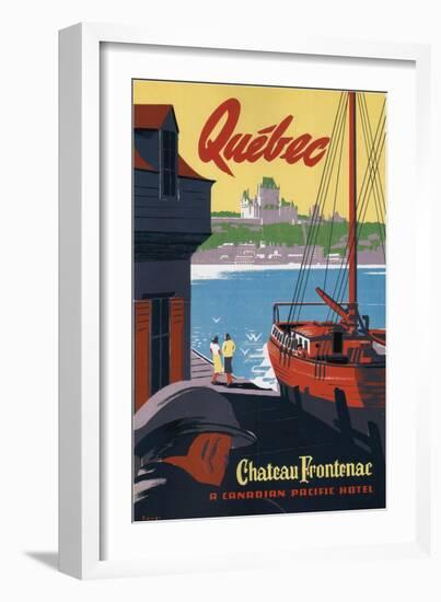 Quebec Chateau Frontenac-Vintage Apple Collection-Framed Giclee Print
