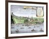 Quebec City and the Saint Lawrence River, c.1722-null-Framed Giclee Print