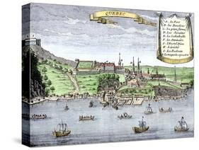 Quebec City and the Saint Lawrence River, c.1722-null-Stretched Canvas