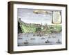 Quebec City and the Saint Lawrence River, c.1722-null-Framed Giclee Print