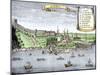 Quebec City and the Saint Lawrence River, c.1722-null-Mounted Giclee Print