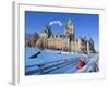 Quebec City in Winter, Traditional Slide Decent-Vlad G-Framed Photographic Print