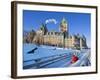 Quebec City in Winter, Traditional Slide Decent-Vlad G-Framed Photographic Print