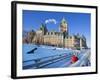 Quebec City in Winter, Traditional Slide Decent-Vlad G-Framed Photographic Print