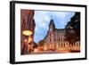 Quebec City Old Street at Dusk-null-Framed Art Print