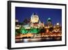 Quebec City Skyline at Dusk over River Viewed from Levis.-Songquan Deng-Framed Photographic Print