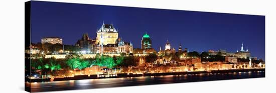 Quebec City Skyline at Dusk-null-Stretched Canvas