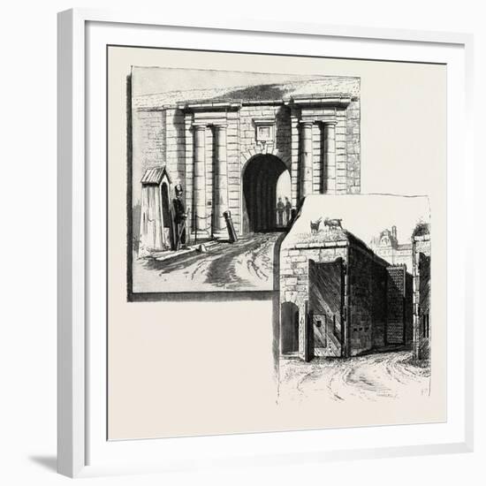 Quebec, Gates of the Citadel, Canada, Nineteenth Century-null-Framed Giclee Print